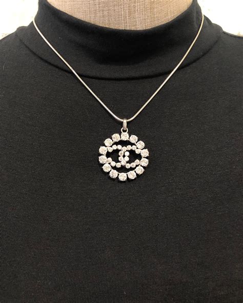 chanel pendant price silver|genuine Chanel necklace.